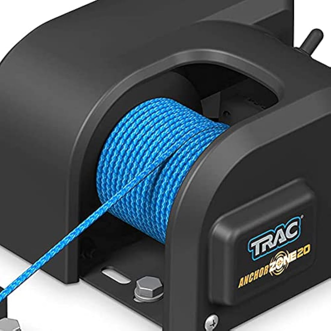 Camco TRAC Outdoors AnchorZone 20 Electric Anchor Winch | Features a High-Efficiency 12-Volt DC All-Steel Gear Motor, 100-Feet of Pre-Wound Braided Rope, and has a Max Capacity of 20lbs (69000)