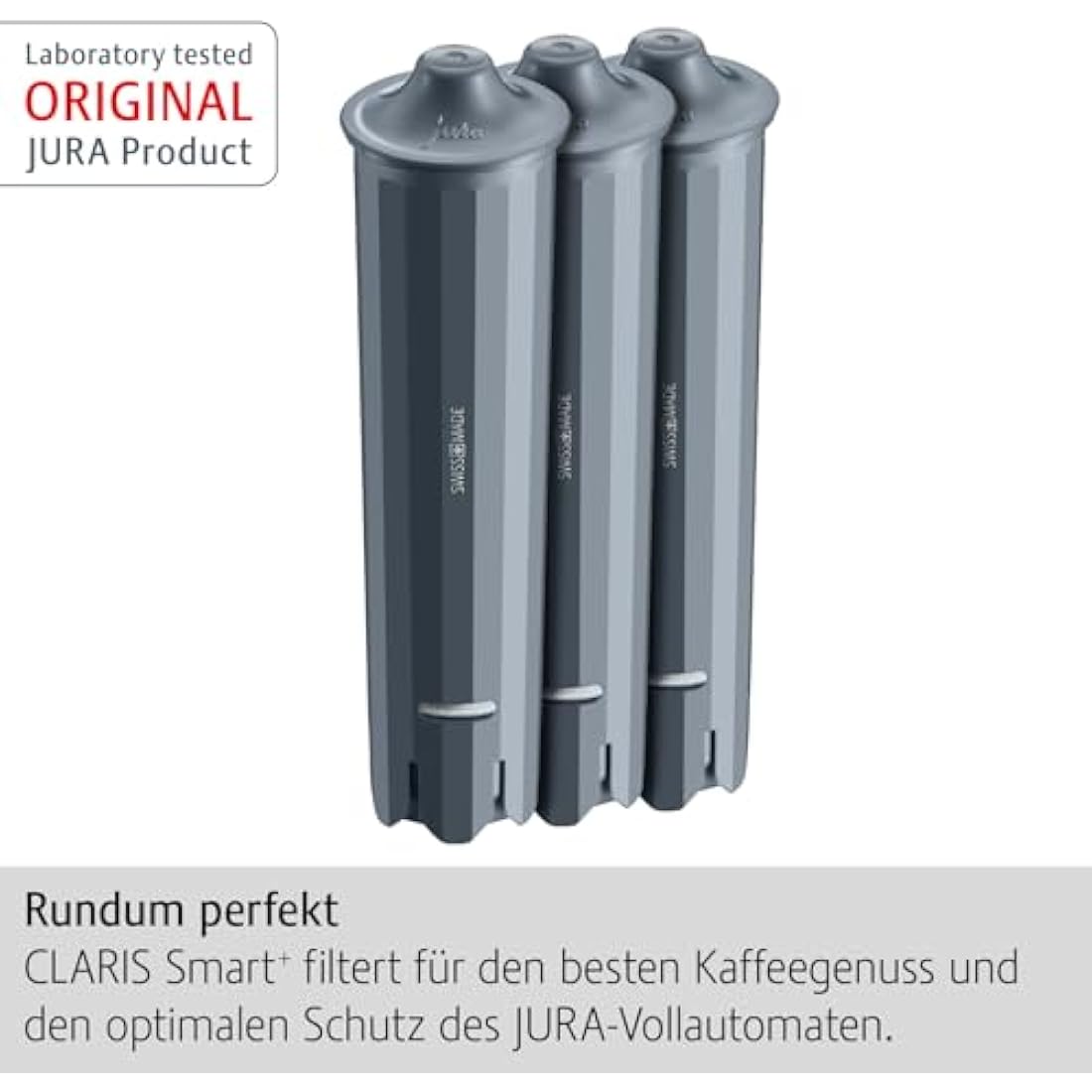 Jura 24233 Claris Smart+ Filter Cartridge Set of 3, Plastic, Gray