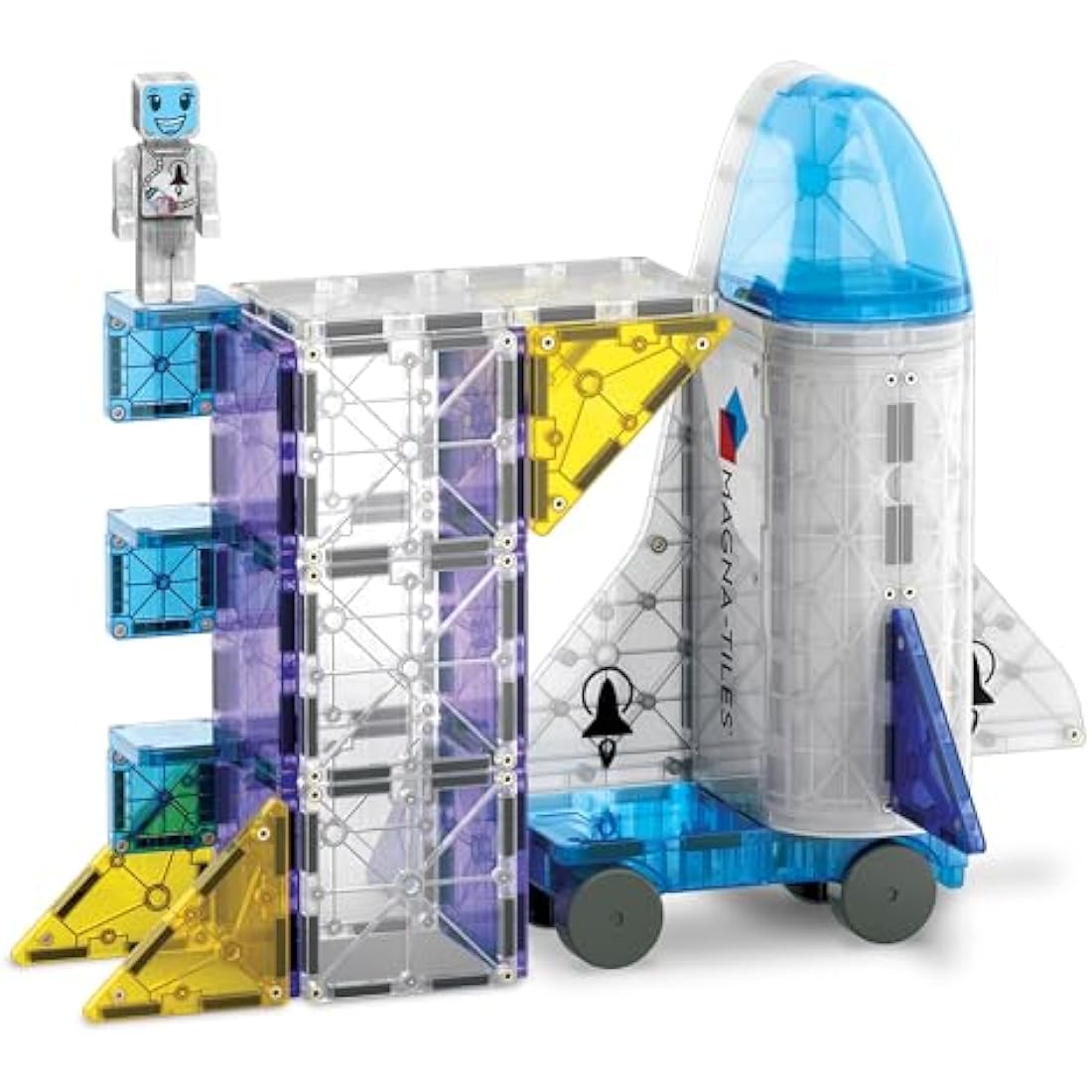 Magna-Tiles Space 32-Piece Magnetic Construction Set, The Original Magnetic Building Brand