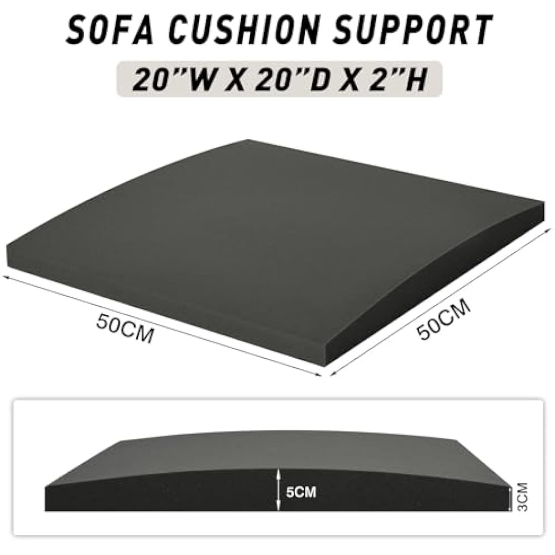 TANYOO Sofa Cushion Support for Sagging Seat Curve Furniture Seat Under Cushion Sag Repair -2Pack