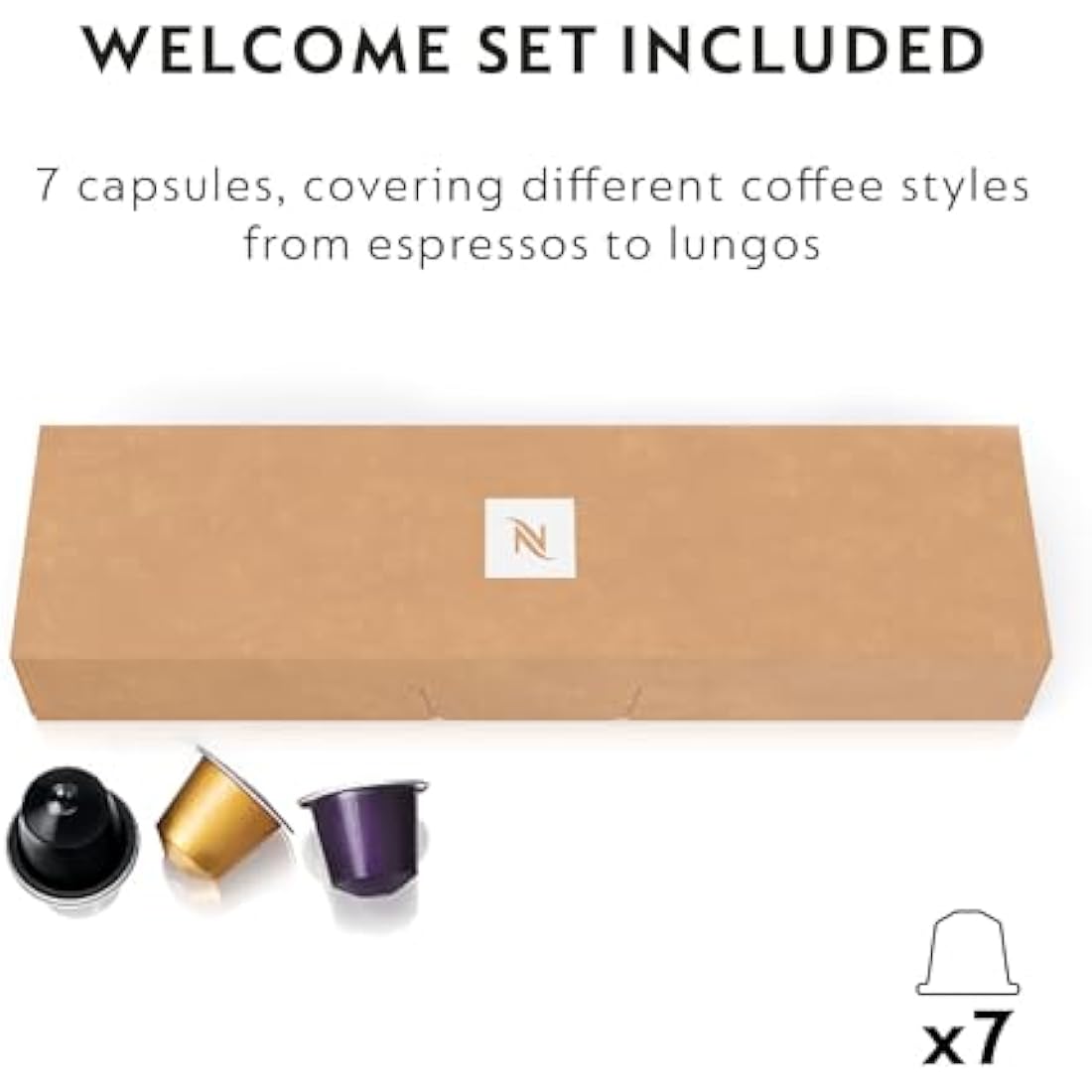 Nespresso Citiz Coffee Machine with Aeroccino Milk Frother by De'Longhi for Original Coffee Pods, Latte, Cappuccino, Espresso, Starter Capsule Set Included, EN267.WAE, White