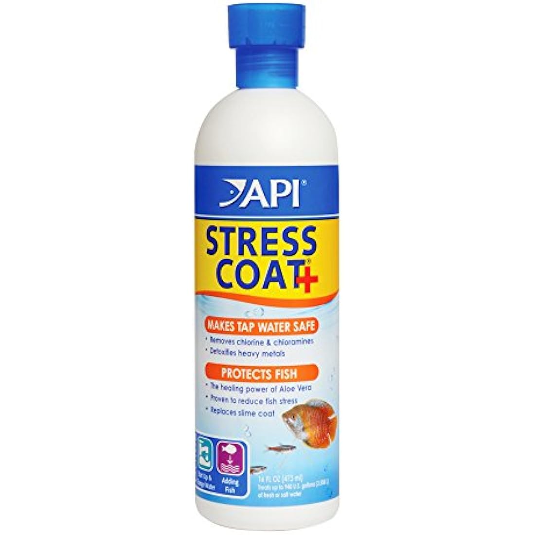 API Stress Coat Aquarium Water Conditioner, Fish , 473 ml Bottle