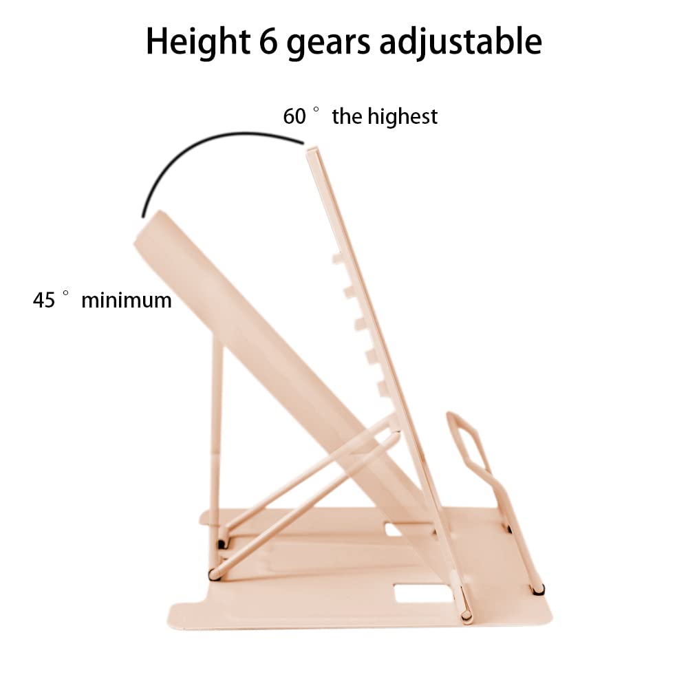 Geoyien Book Stand, Book Holder for Reading in Bed, Multifunctional Metal Reading Rack, Adjustable Angle, Correct Sitting Posture, Reduce Fatigue