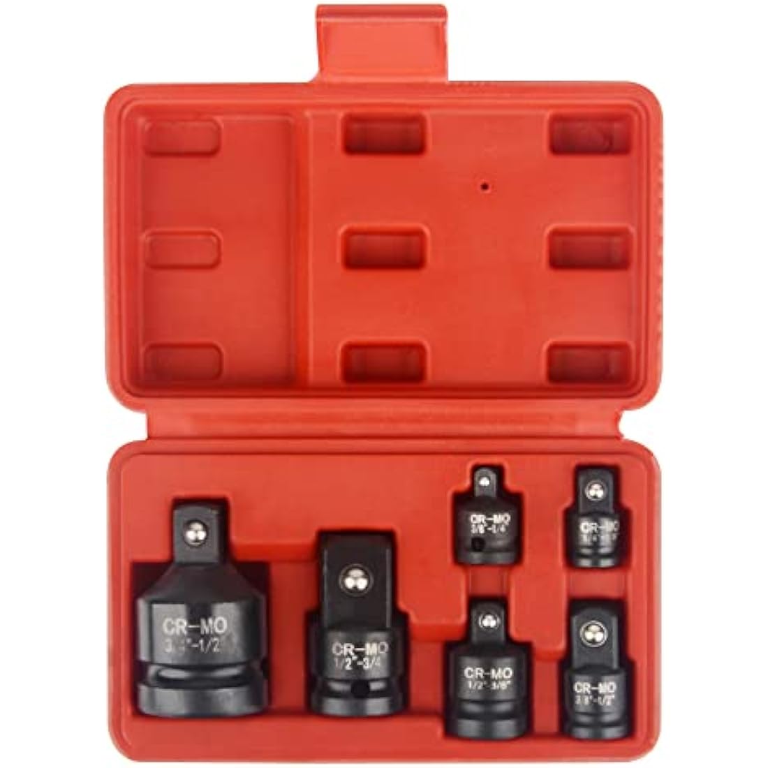 DAYUAN 6pcs Impact Socket Adapter Set, Chrome Molybdenum Steel Adaptor Reducer 1/4 3/8 1/2 3/4 Inch Square Drive Female to Male