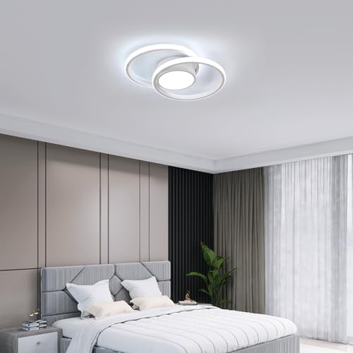 Comely LED Ceiling Lights, 42W 4800LM Lighting Fixture, Dia 40cm Round Modern Design Ceiling Lighting for Hallway Balcony Bedroom Corridor, Cold White 6500K