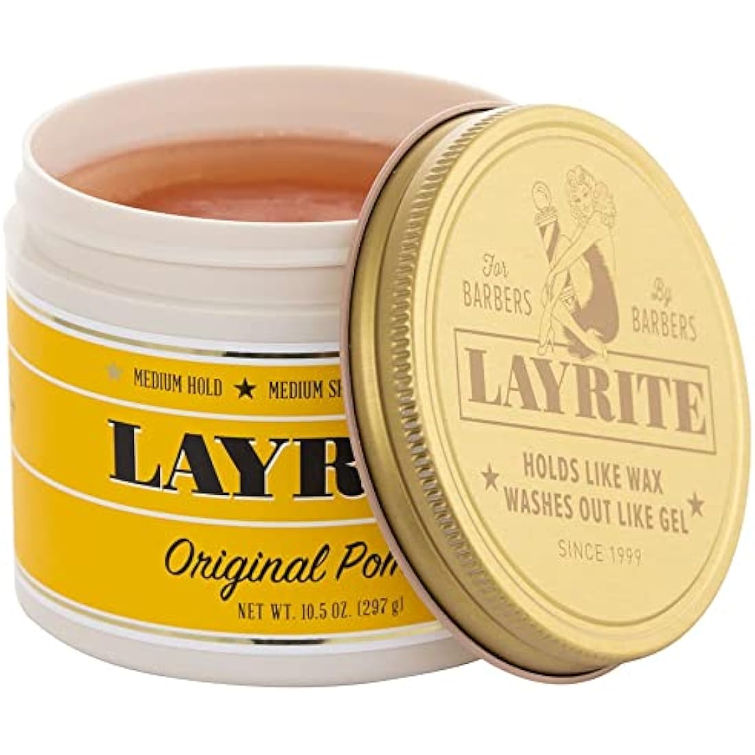 Layrite Original Pomade 297g | Medium Hold | Water Soluble | Medium Shine