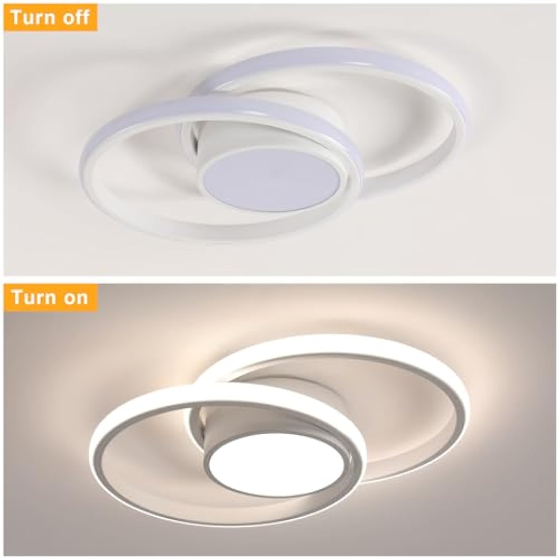 Comely LED Ceiling Lights, 39W Lighting Fixture, Dia 40cm Round Modern Design Ceiling Lighting for Hallway Balcony Bedroom Corridor, Natural Light 4500K