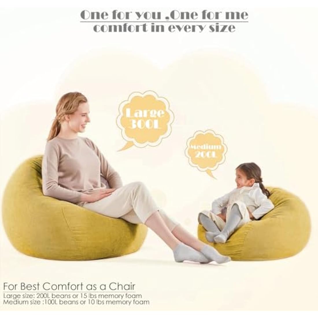 Nobildonna Bean Bag Chair Cover (No Filler) for Kids and Adults. Extra Large 300L Bean Bag Stuffed Animal Storage Washable Soft Premium Corduroy Stuffed Plush Toys Bean Bag Cover