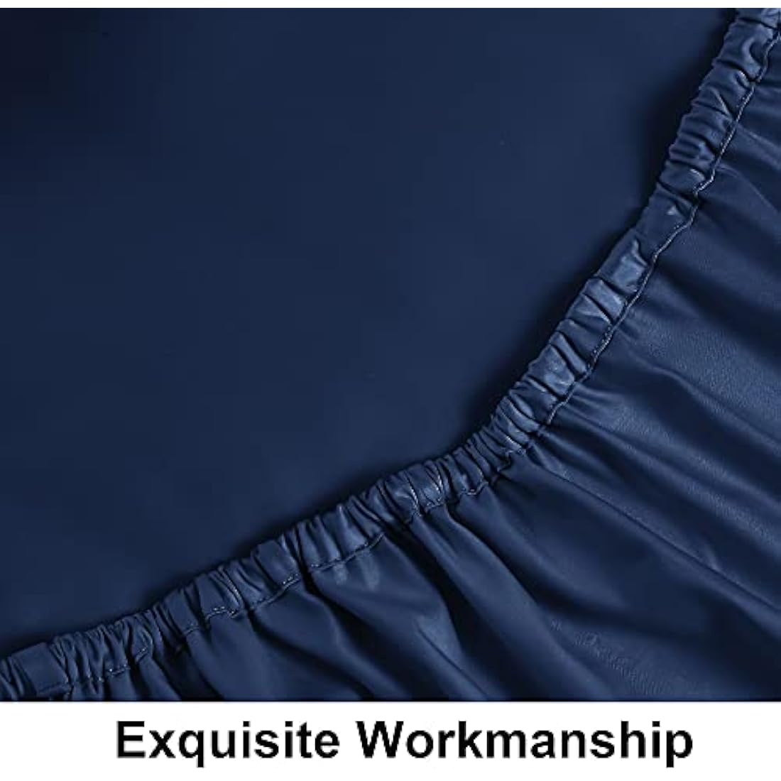NTBAY 500 Thread Count 100% Egyptian Cotton Super King Fitted Sheet, Super Soft Cozy and Breathable Deep 12" / 30cm Fitted Bed Sheet, Navy