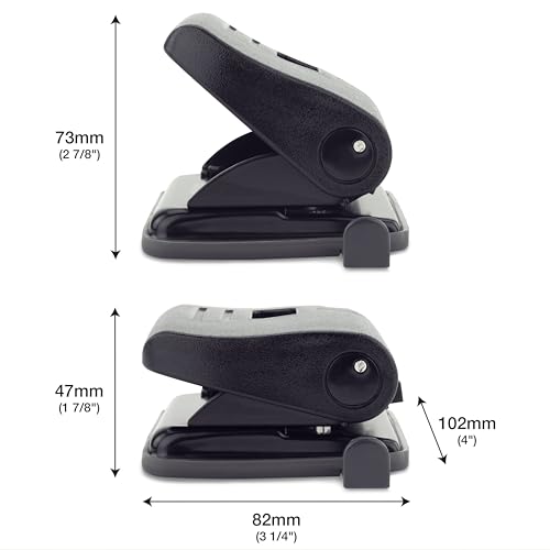Rapesco 1757 Business Pack: ECO 2-Hole Punch, 22 Sheet Capacity, Black, Pack of 3