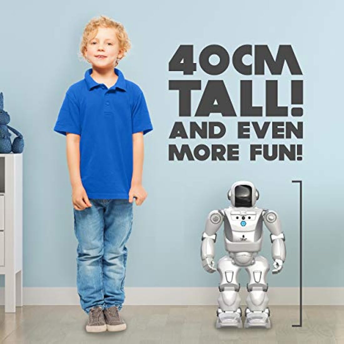 SilverLit 40CM Tall Huge Programme-A-Bot X, Large Gigantic Robot Kids Toy Interactive Walking, Gliding, Dancing Toy Robot 48 Commands, LED Facial Expressions and Sounds, Robots for Kids 5, 6, 7, 8