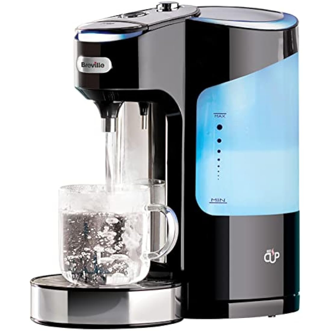 Breville HotCup Hot Water Dispenser | 2.0L with 3kW Fast Boil & Variable Dispense | Energy-efficient use | Gloss Black [VKJ318]