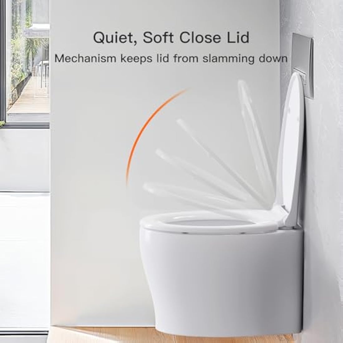 Pipishell Soft Close Toilet Seat, Toilet Seat with Quick Release for Easy Clean, Simple Top Fixing, Standard Toilet Seats White with Adjustable Hinges, O Shape