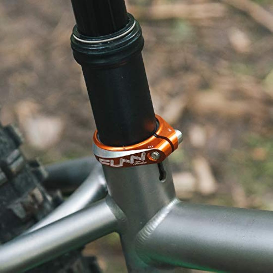 Funn Frodon Bolt-On Bike Seat Clamp with 34.9mm Inner Diameter, Durable and Lightweight Alloy Bicycle Seat Post Clamp for Mountain Bike, BMX Bike, Road Bike (Red)