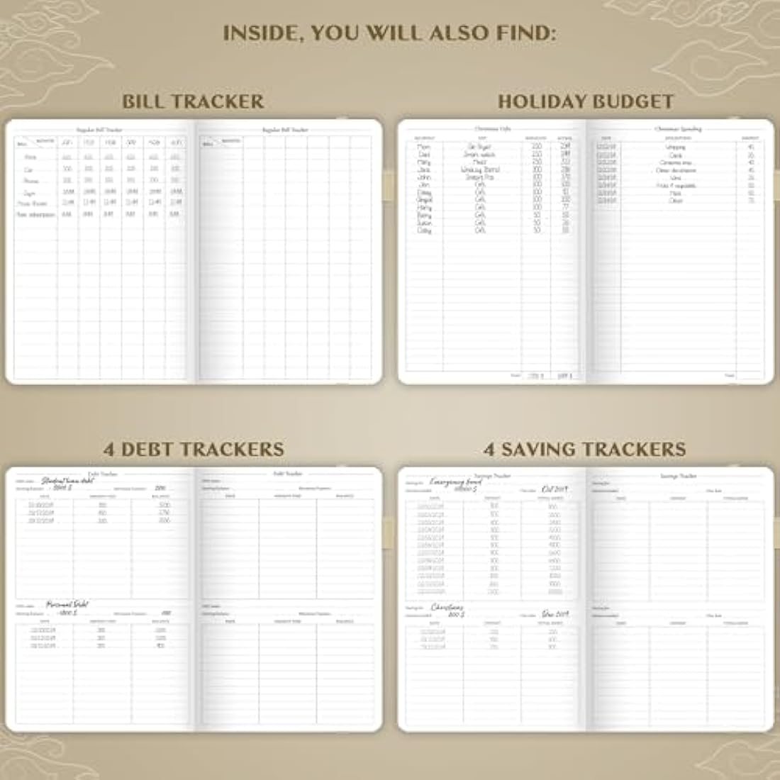 Legend Budget Planner – Financial Organizer Book. Money Account & Expense Tracker Notebook Journal for Household Monthly Budgeting (Seashell)