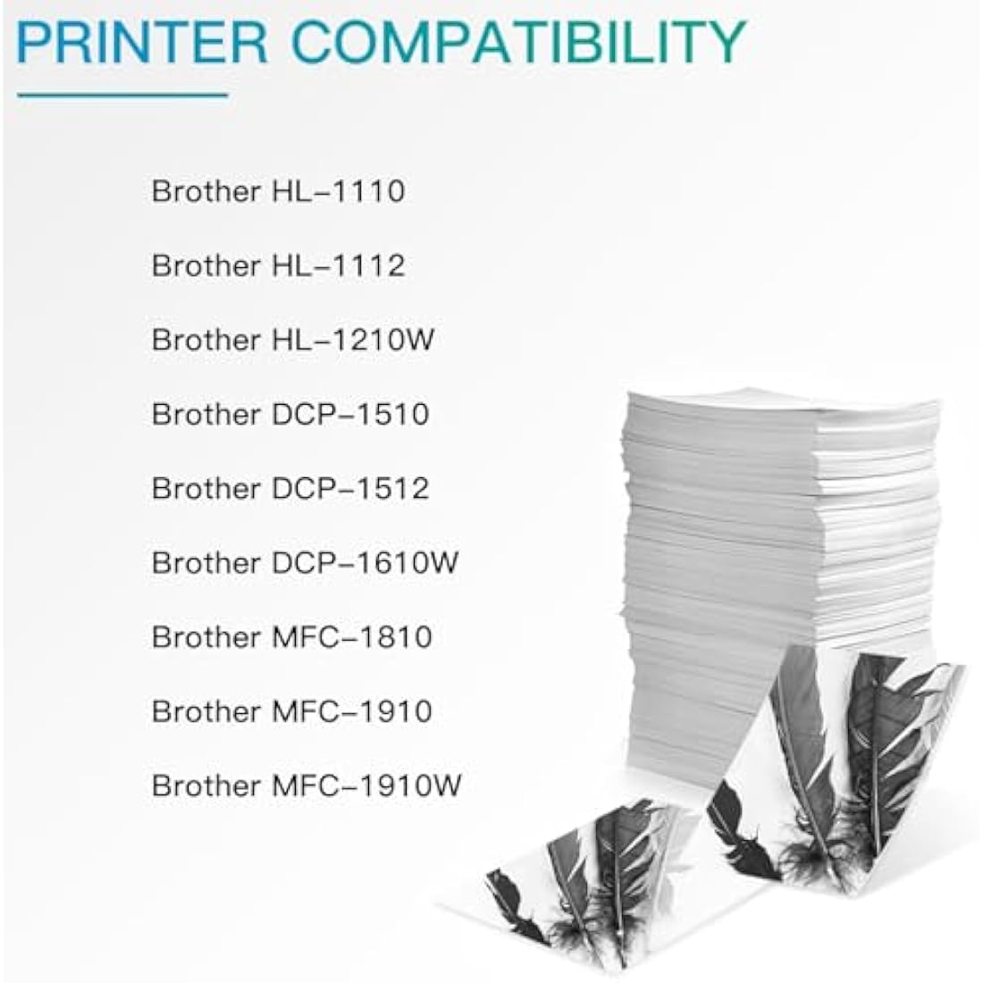 BeOne 4X TN1050 Toner Cartridges Compatible for Brother HL-1110 HL-1112 HL-1210W DCP-1510 DCP-1512 DCP-1610W MFC-1810 MFC-1910 MFC-1910W Printers (4 Black)