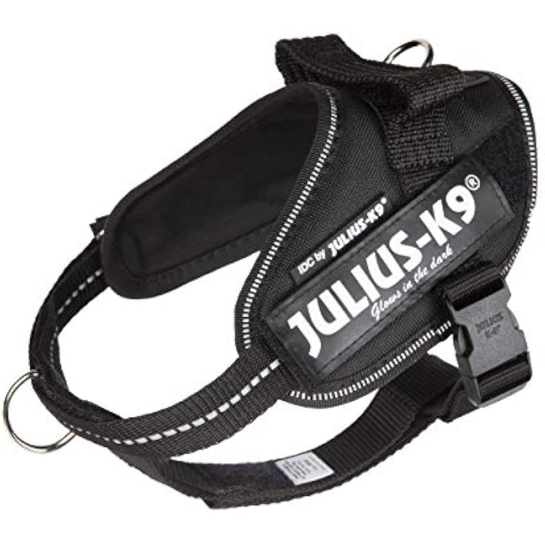 Julius-K9 IDC Powerharness, Dog Harness with Front Control Y-Belt, Black, Size: XS/Mini-Mini