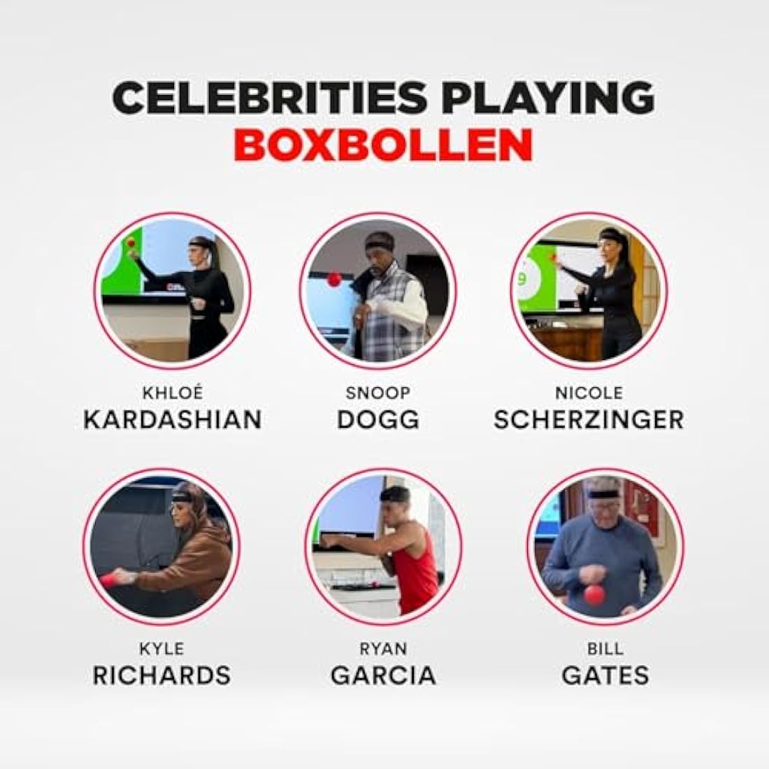 Boxbollen Original with App, Used by Celebrities - MMA Gear Boxing Ball - Boxing Reflex Ball with Adjustable Strap - Interactive Boxball App Integration - 1 Pack