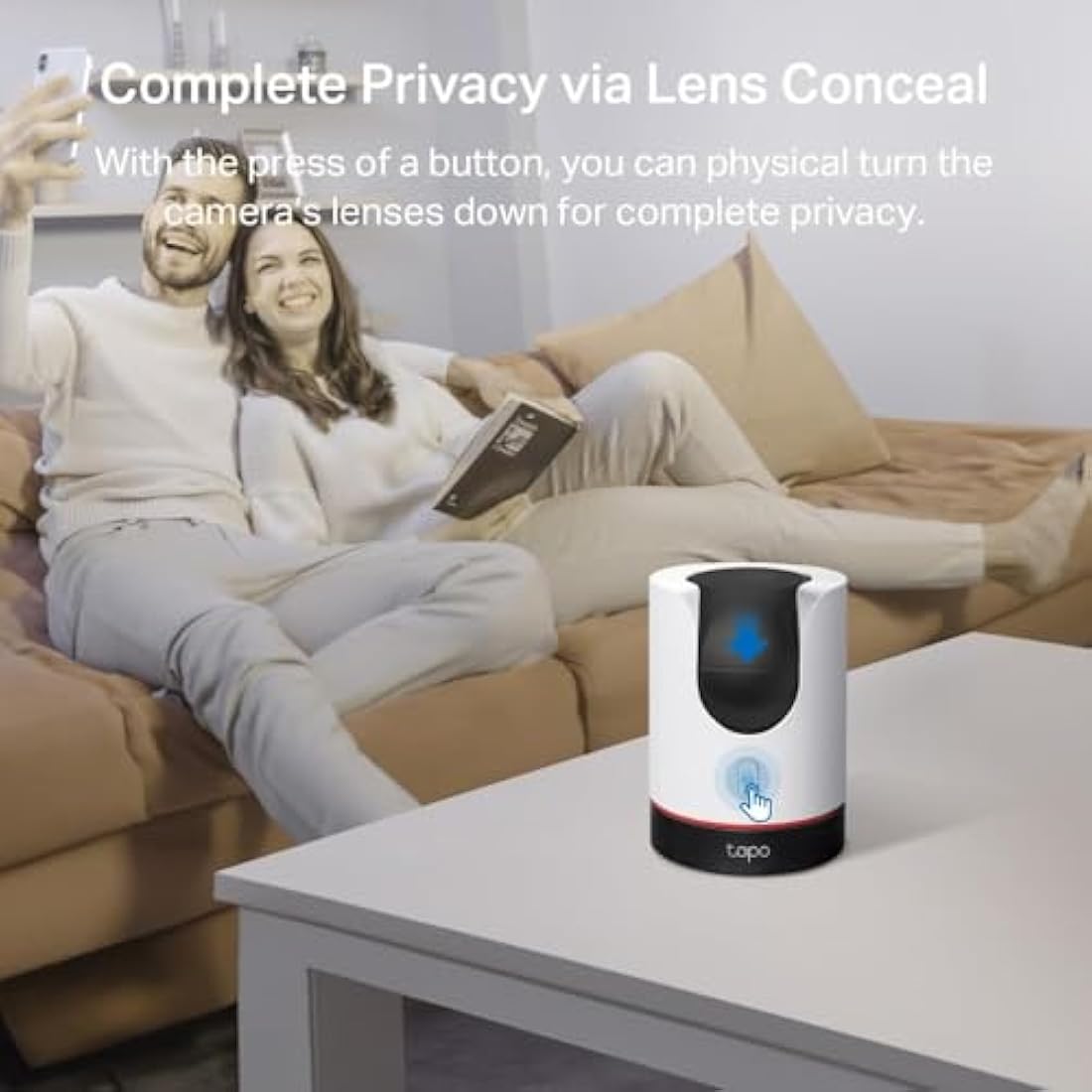 Tapo C225 2K 4MP QHD Indoor Camera, Pan/Tilt Security Camera, HDR Live View, 360°Panoramic View, CCTV Camera No Monthly Fee, AI Detection, Two-way Audio, Night Vision, Works with Alexa & Google