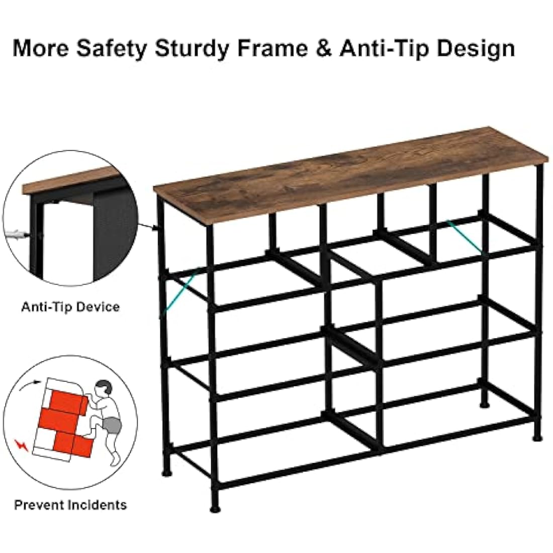 VEDECASA Chest of Drawers Dresser for Bedroom with 7 Drawers Wide Storage Organizer Unit TV Stand for Living Room Kids Room Closet Wood Board Fabric Drawers Easy to Assemble