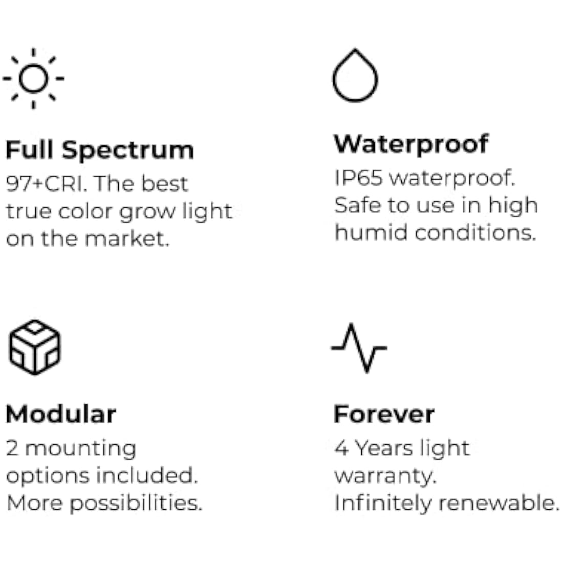 PlantSpectrum16 Grow Light, Full Spectrum LED Plant Growing Lamp 16Watt for Indoor Plants
