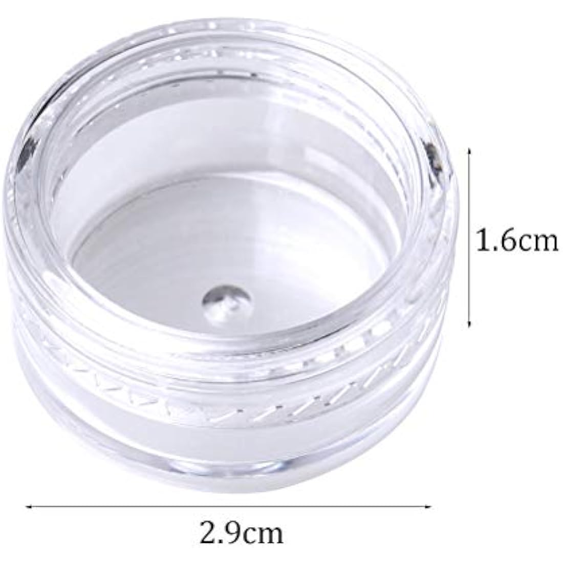 kuou 50 Pcs Empty Plastic Cosmetic Jars, 5ml Sample Containers Pots Bottles with Clear Lids