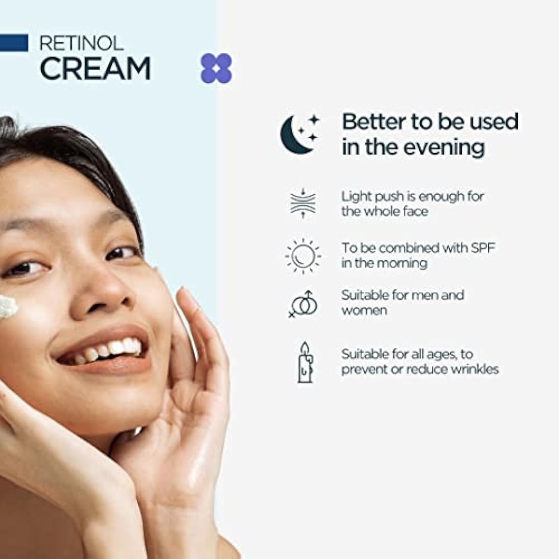 Retinol Face Cream for Sensitive Skin - Natural Skincare with 99% Natural Ingredients - Anti Ageing Cream - Night Cream - Vegan Retinol Moisturizer, Anti Ageing Anti Wrinkle Night Cream