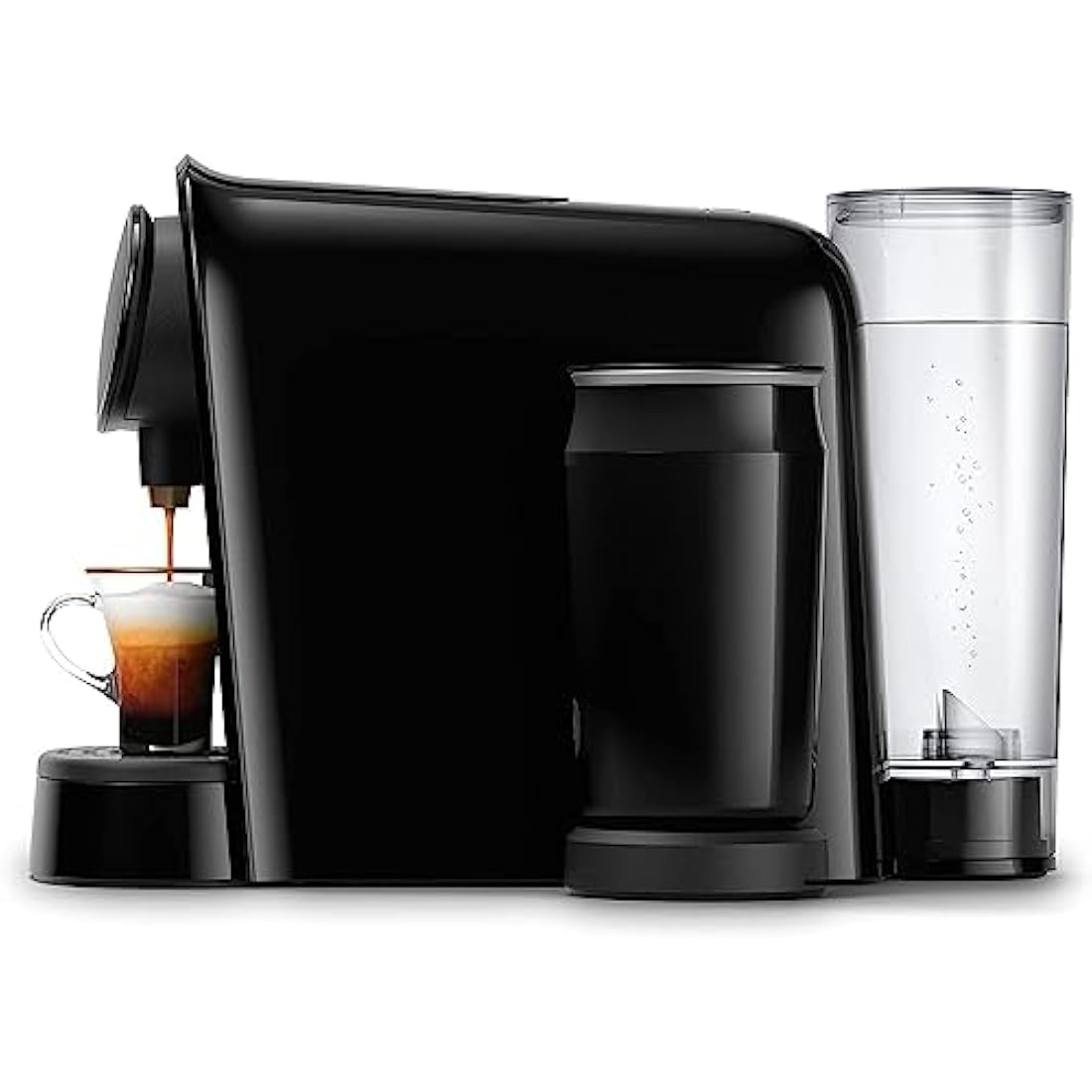 L'OR BARISTA Original Latte Coffee Capsule Machine & Milk Frother by Philips, for Double or Single Capsule, Black (LM8014/60)