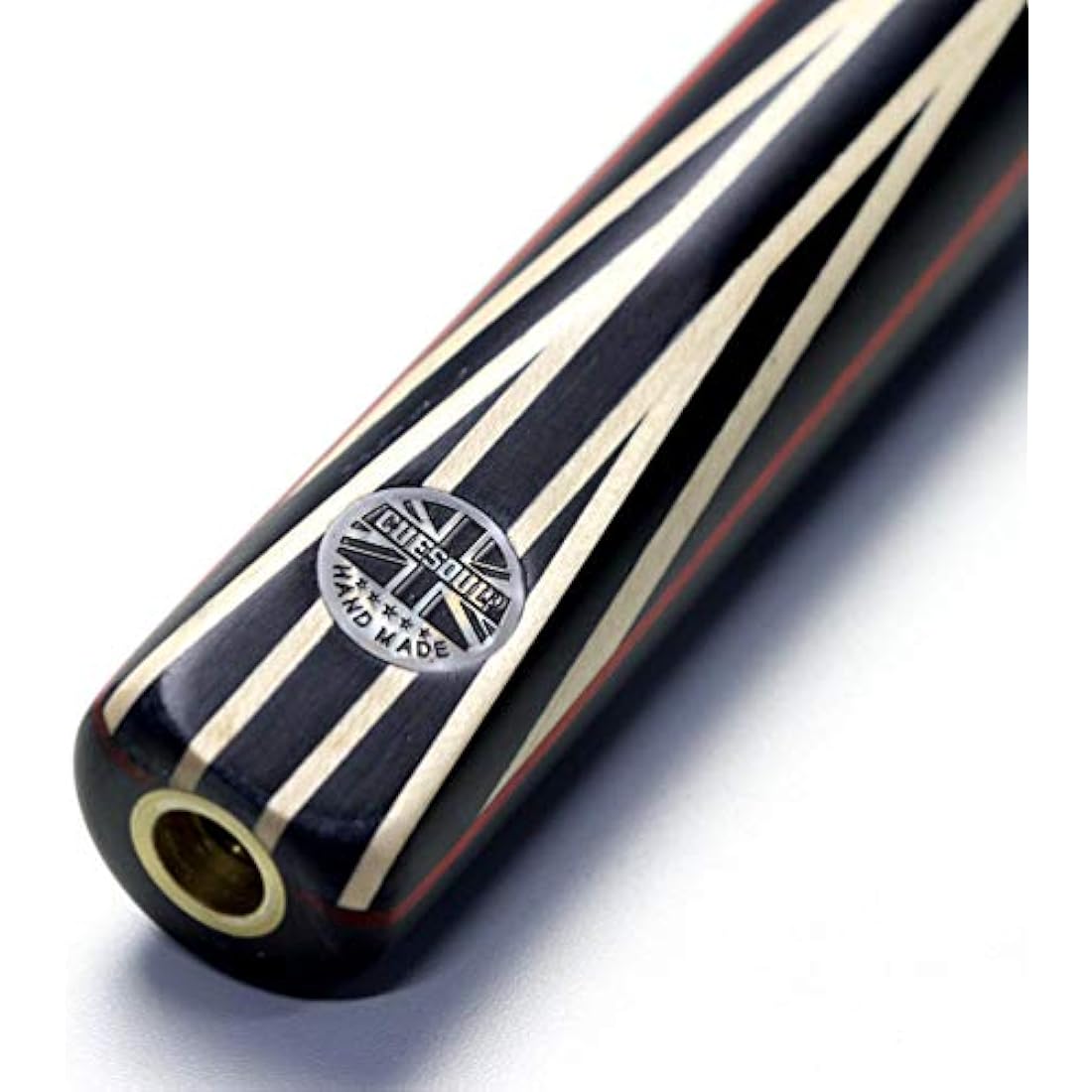 CUESOUL 57" Handcraft 3/4 Jointed Ebony Snooker Cue with Union Jack Flag Design