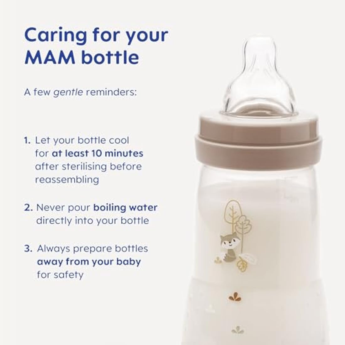 MAM Easy Start Anti-Colic Bottle Starter Set | Includes 4X Feeding Bottles and MAM Original Start 0-2 Month Soother | Self-Sterilising | Baby Gift Set of Newborn Essentials | White (Various Designs)