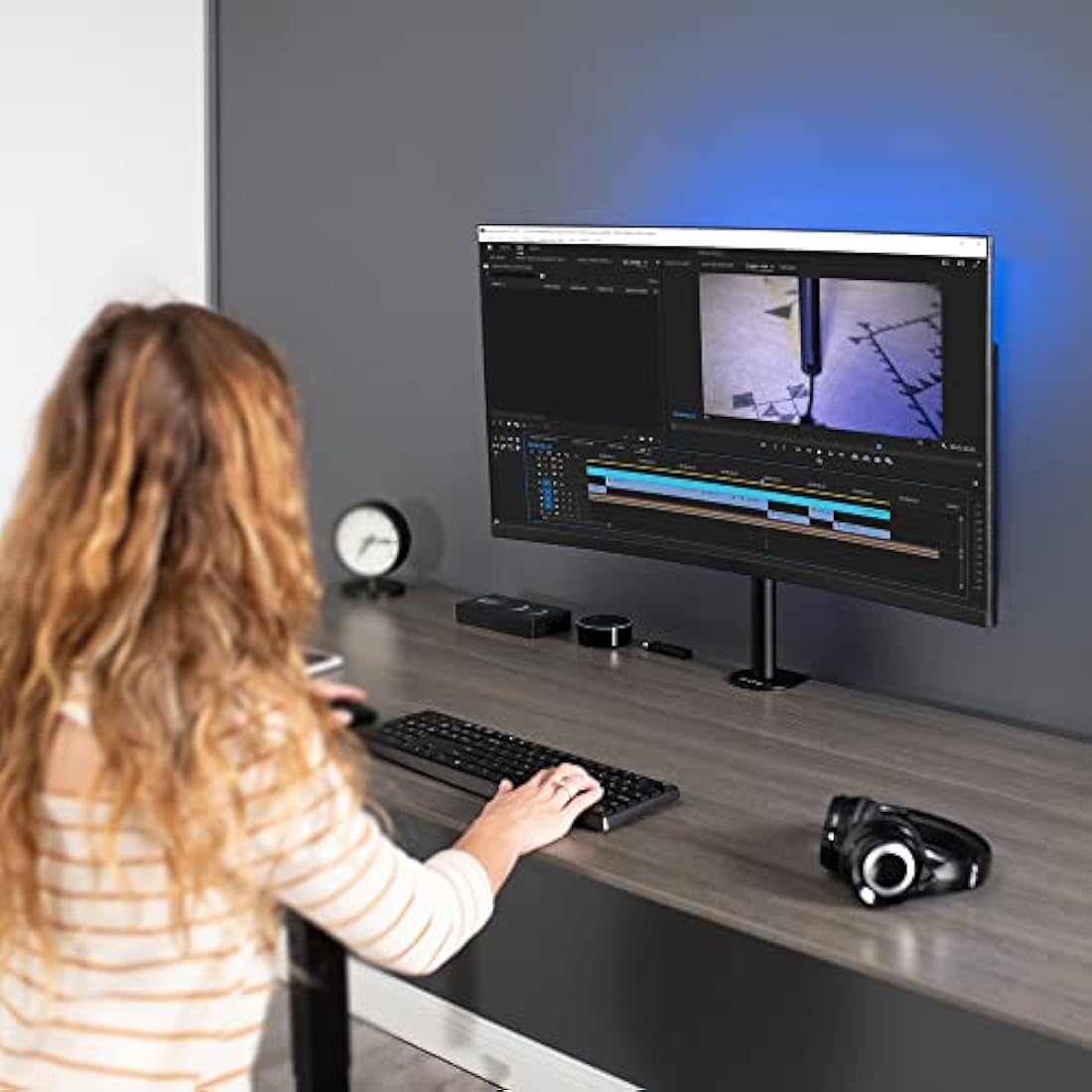 Vivo Single Monitor Adjustable Tilt Desk Mount Stand for 1 LCD Screen up to 32 inches STAND-V001C