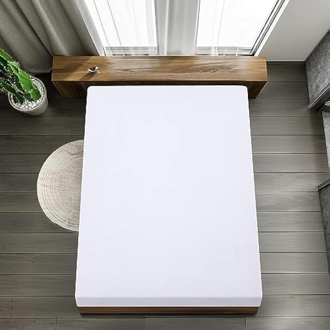 Utopia Bedding Fitted Sheet (Bulk Pack of 6) - Deep Pocket - Easy Care - Soft Brushed Microfibre Fabric - Shrinkage and Fade Resistant (Super King, White)