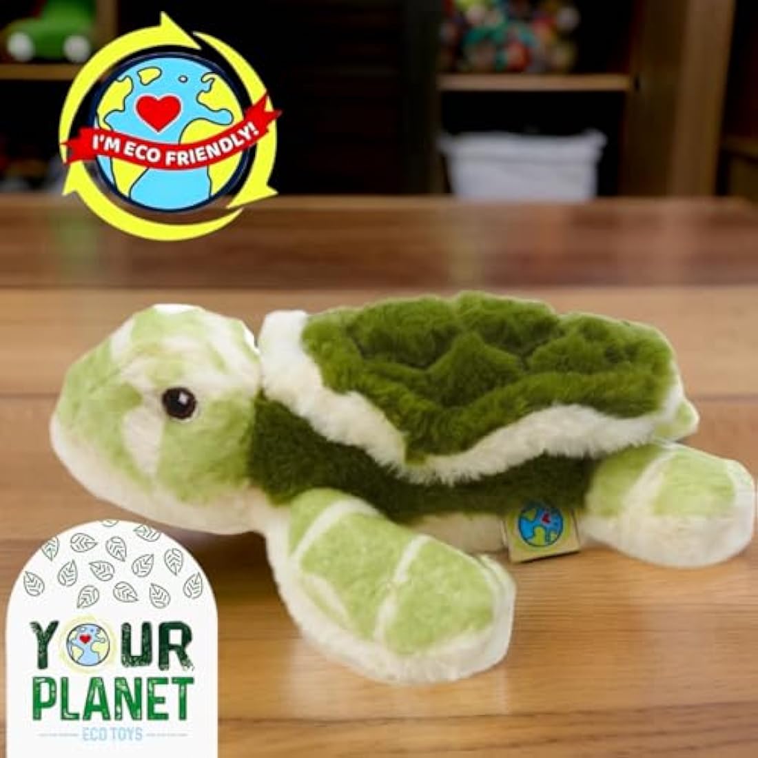 Deluxe Paws Your Planet Soft Cuddly Eco Plush Toy 15cm (Turtle)