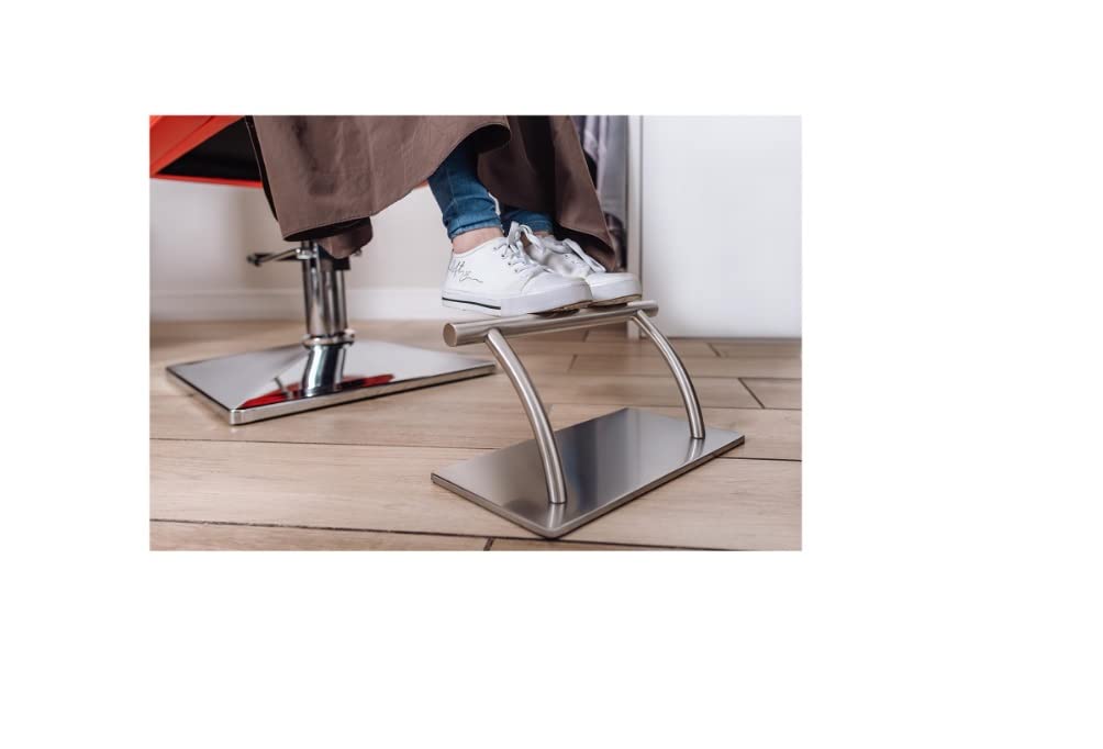 2 x Salon Chair Footrest Stainless Steel Foot Rest for Beauty Industry, Stainless Steel Footrest Barbers Hairdressing Chair Salon Equipment Foot Rest
