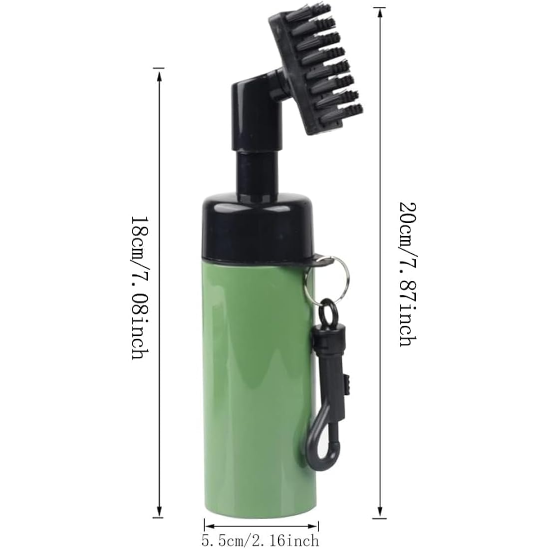 FUZVOL Golf Club Brush Groove Cleaner with Built-in Water Spray and Hook, Groove Cleaning Brush for Golf Ball Club Wet Scrub, Ball Cleaner with Extrusion Water Bottle, Gift for Men