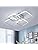 Comely Modern LED Ceiling Light, White Squares Design Chandelier Ceiling Lights 60W 6750LM, Acrylic Ceiling Lamp for Living Room Bedroom Kitchen Room Lounge Office, Cool Light 6500K
