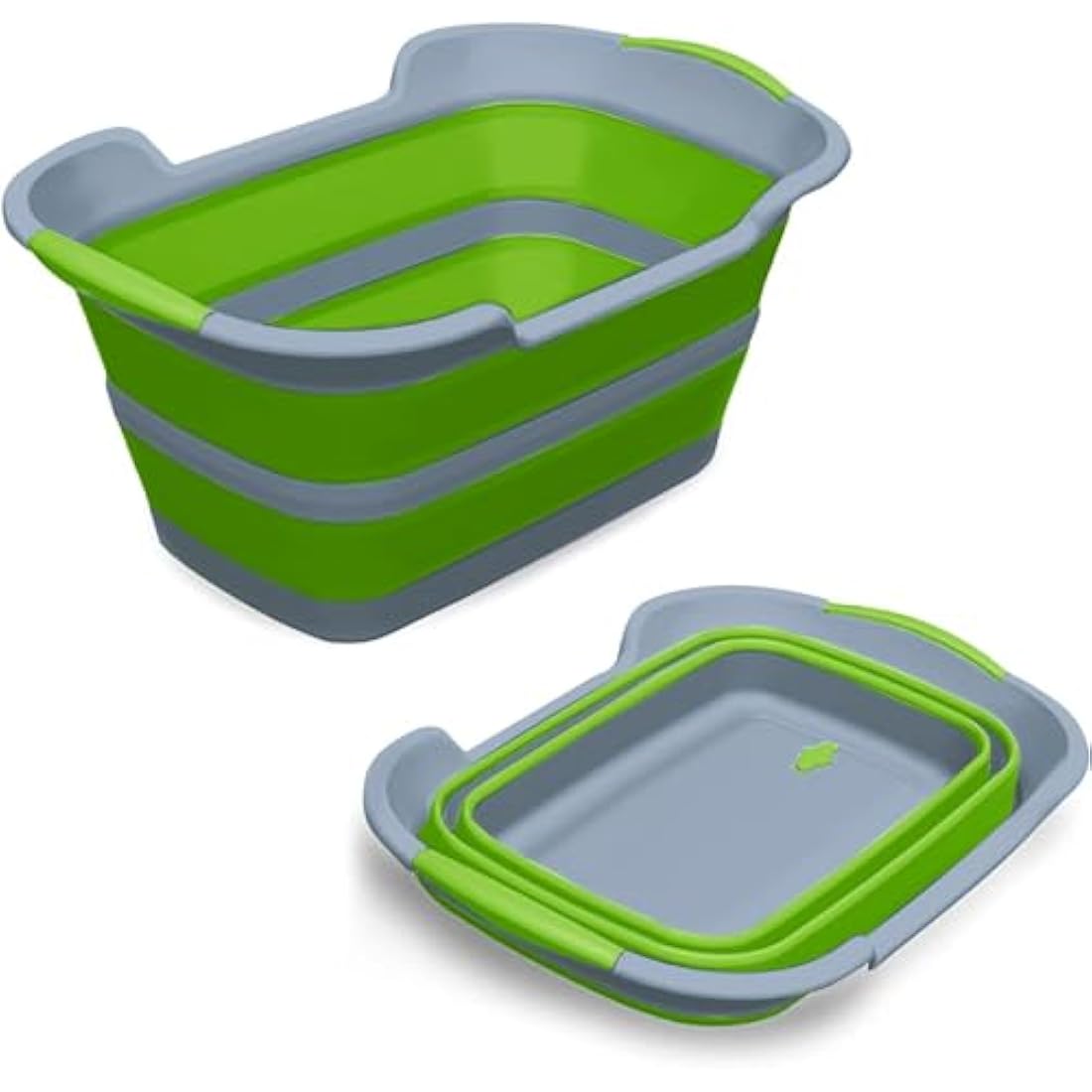 ddLUCK Multi-Functional Collapsible Pet Bathtub with Drainage Hole, Portable Indoor Outdoor Foldable Washing Tub Bathing Tub Small Pets Bathtub for Puppy Small Dogs Cats (Green)