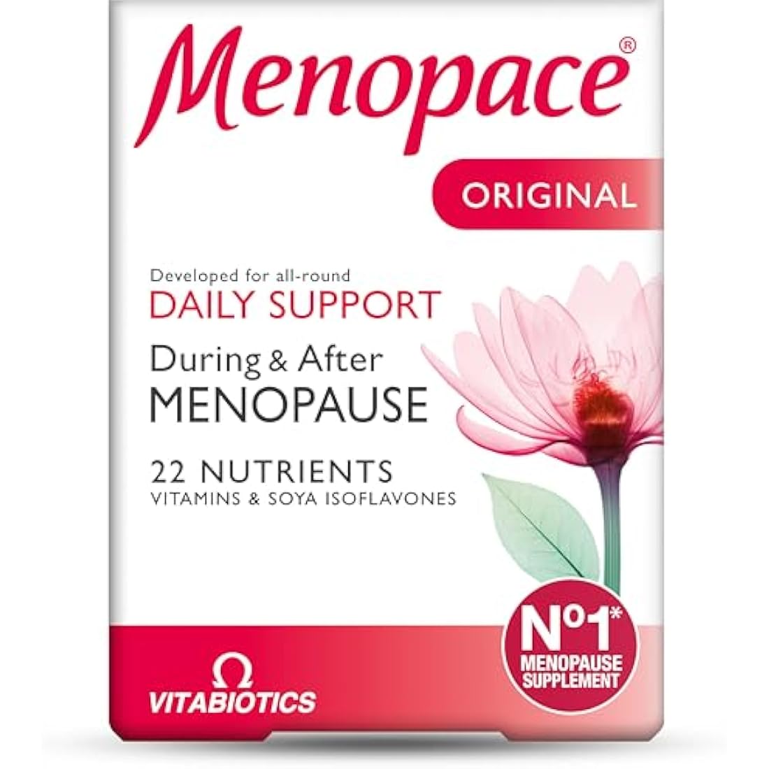 Menopace Original - No. 1 Menopause Supplement for Women. by Vitabiotics. 30-Day Vitamin Perimenopause formula - Pack of 1 , 30 Tablet