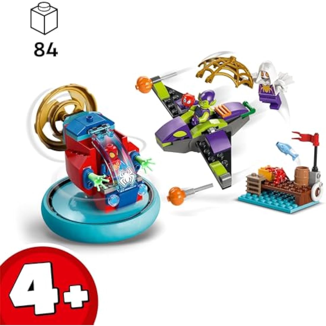 LEGO Marvel Spidey and his Amazing Friends Spidey vs. Green Goblin Super Hero Building Toy with Minifigures, Gift for 4 Plus Year Old Kids, Boys, Girls & Fans of Spider-Man and Cool Vehicles 10793