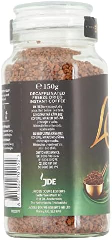 L'OR Decaf Instant Coffee 150g (Pack of 6 Jars, Total of 900g)
