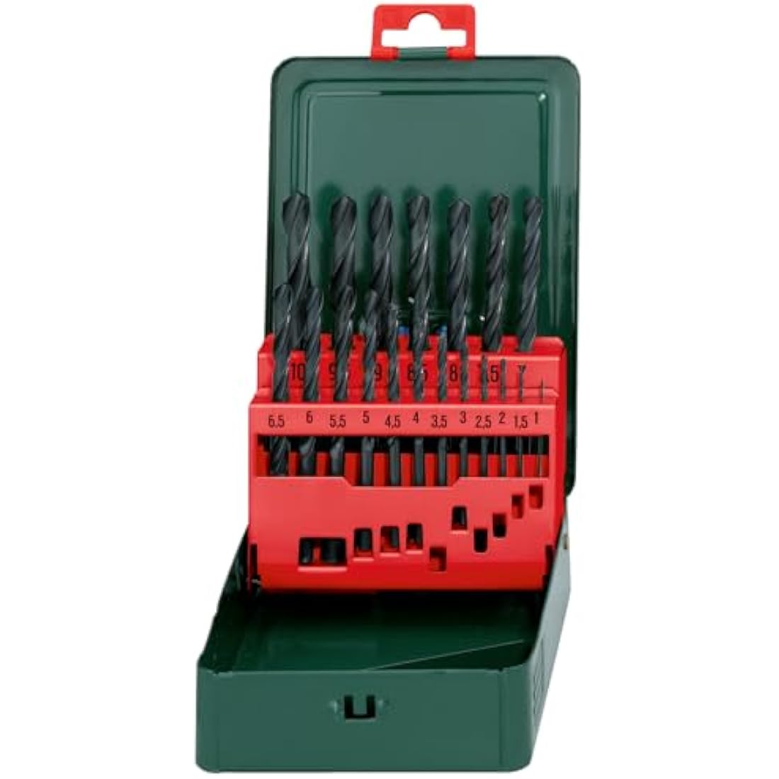 Metabo 627151000 HSS-R Twist Drills (19 pcs.), Green