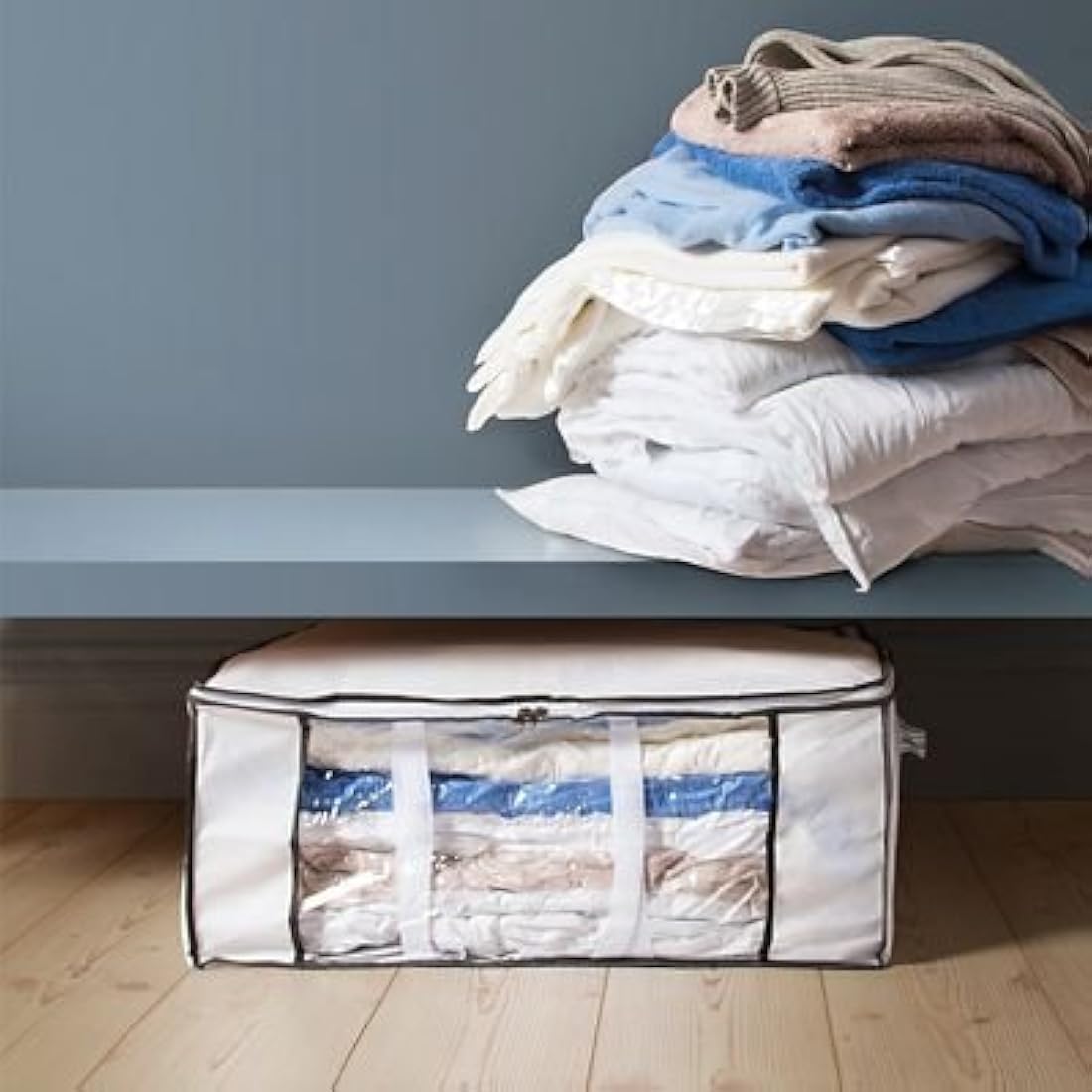lakeland Vacuum Clothes & Duvet Storage Tote Bag 87L – Stores King-Size Duvet Space Saving Solution
