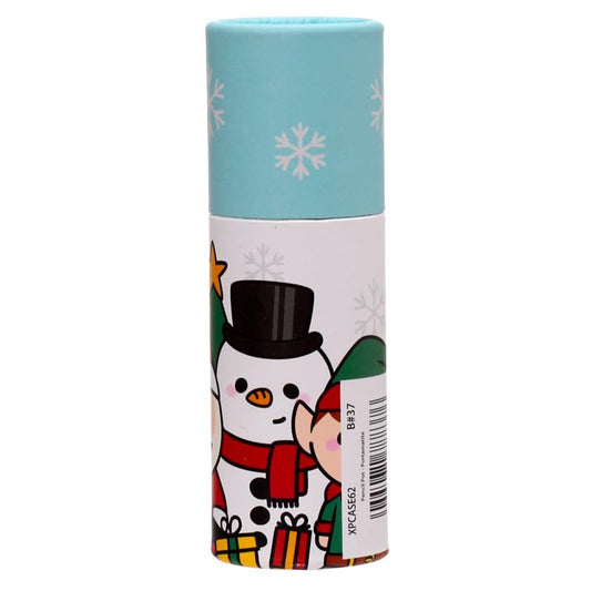 Puckator Christmas Festive Friends Pencil Pot with 12 Colouring Pencils - Cute Stationary - Coloured Pencils School Stationary Pencil Roll Colouring Pencil Color pencils Coloured Pencils for Adults