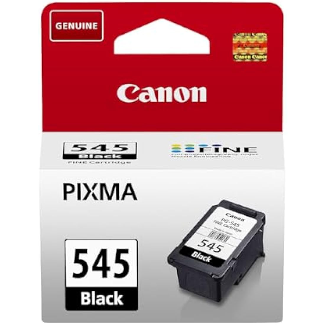 Canon Ink - PG-545 Genuine Black Printer Ink Cartridge - Prints Up to 180 A4 Pages (1 x Cartridge)