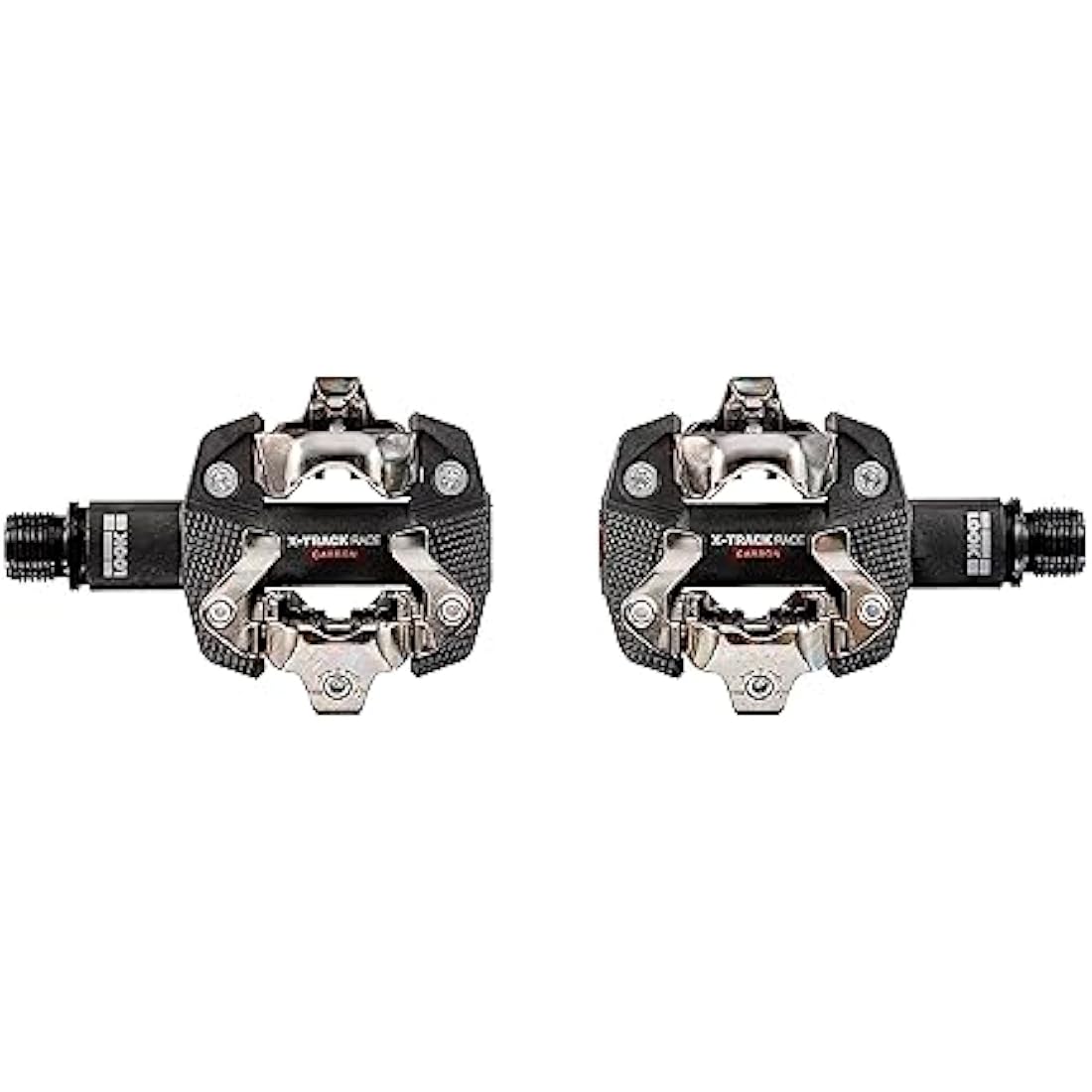 LOOK Cycle - X-TRACK Race Carbon MTB Pedals - Standard SPD Mechanism Compatible - Carbon Body - Chromoly+ Axle - Large Platform - Extremely Reliable Clipless Pedals