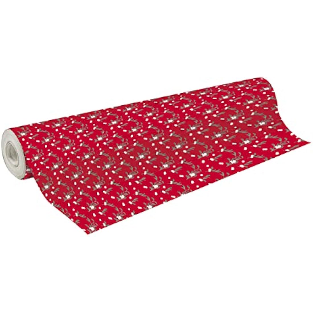Clairefontaine - Ref 202058C - Excellia Christmas Fantasy Gift Wrap Paper Roll (Single Roll) - 70cm Width x 50m Length, 80gsm Paper - Mistletoe Design