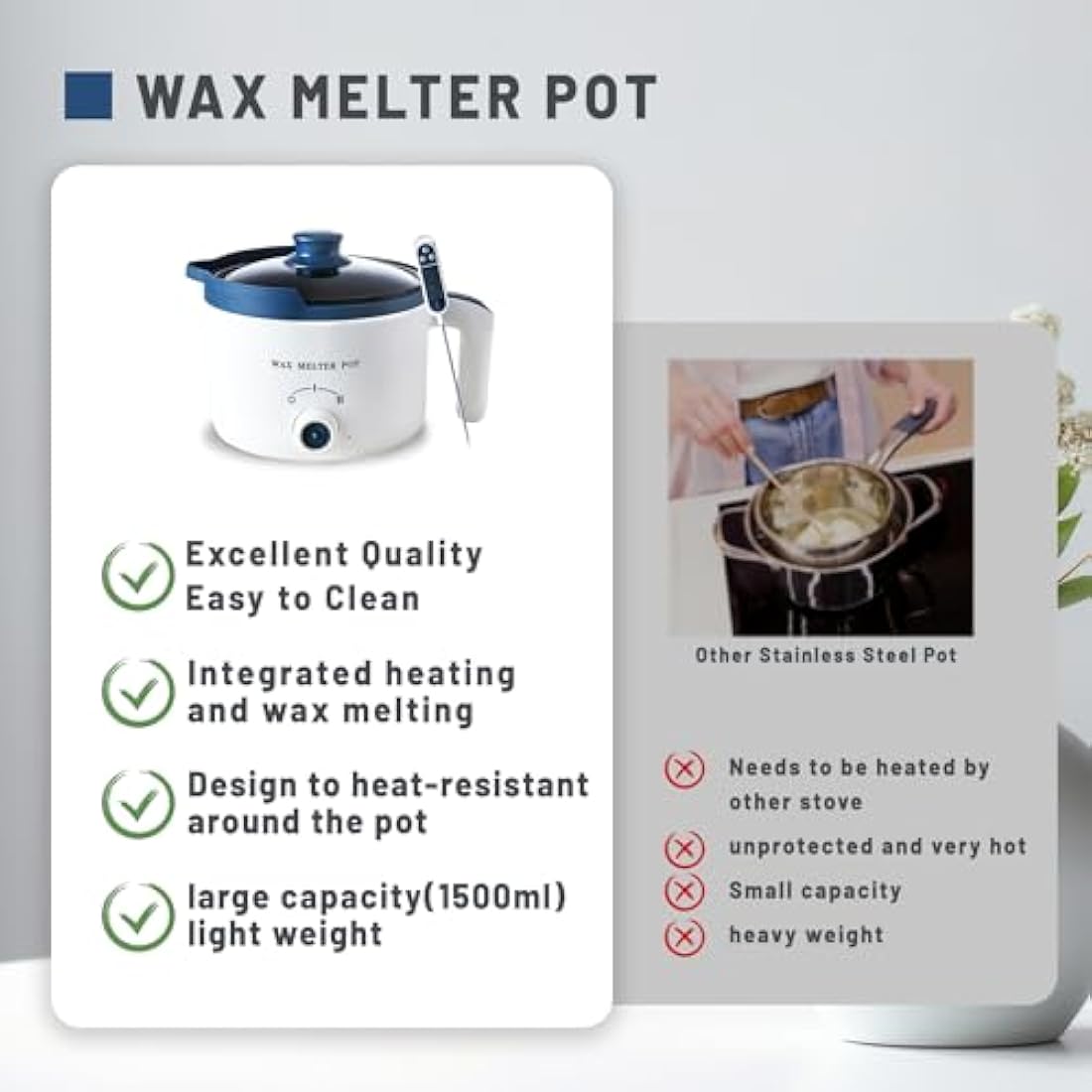 Ksedcon Soy Wax Candle Making Kit for Adults,Wax Melts Kit with Electric Wax Melter to Make Your Own Scented Candles 2lb(900g)