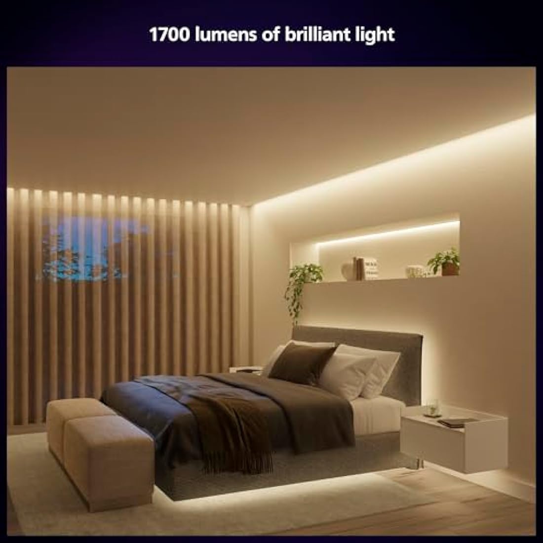 Philips Hue Indoor 5-Meter Smart LED Solo Lightstrip Base Kit (Pack of 1), LED Lights Controlled with Hue App, Smart Lighting Works with Alexa, Google Assistant and Apple HomeKit, Plug Type G