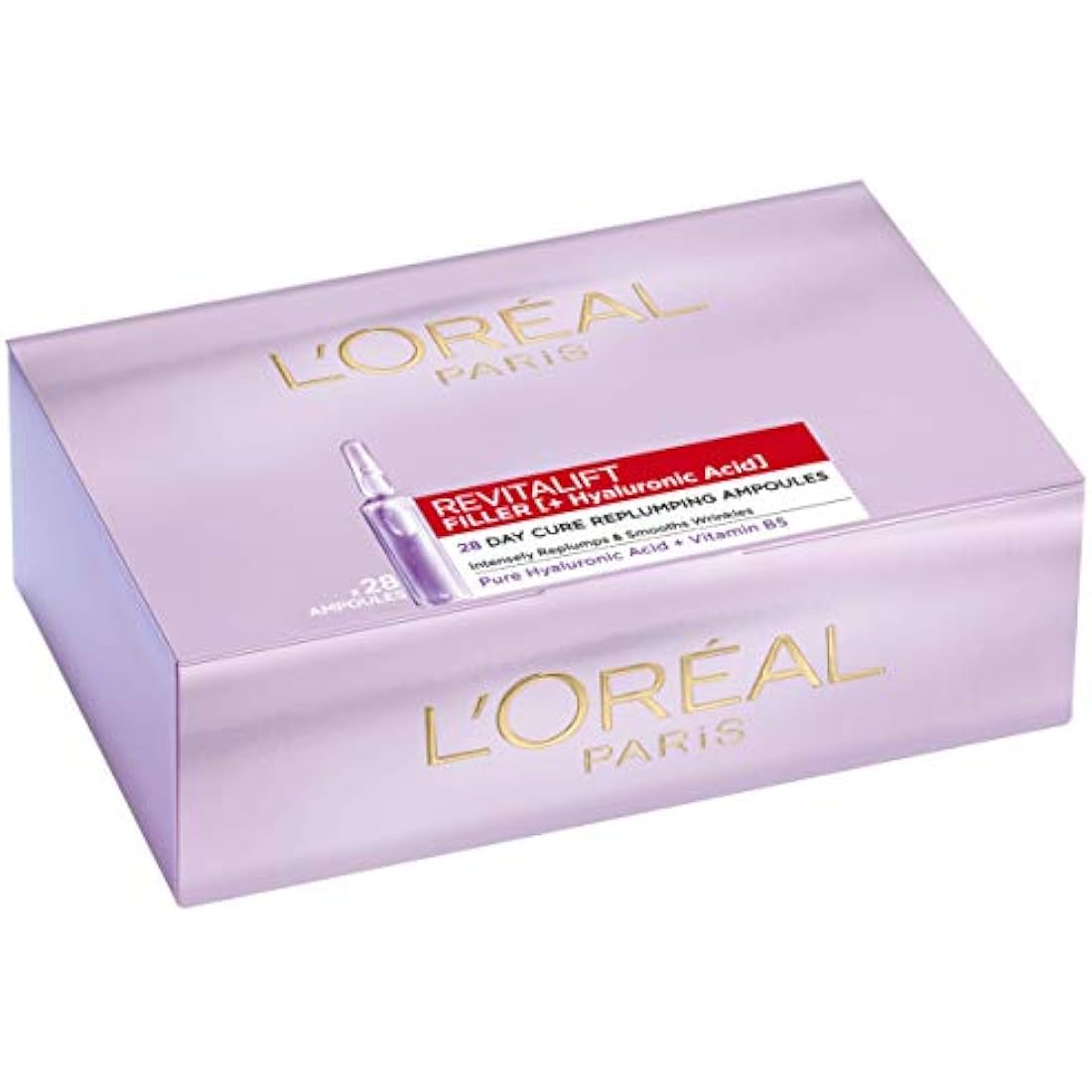 L'Oreal Paris Revitalift Filler Replumping Hyaluronic Acid Ampoules, 28-Day Bumper Pack,Treatment To visibly Smooth, Replump Skin & Reduce Fine Lines, 28 x 1.3ml