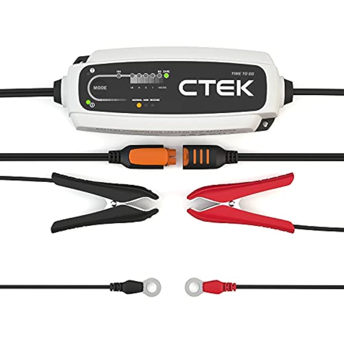 CTEK CT5 Time to Go - Fully Automatic Battery Charger with Countdown Display (Charges, Maintains and Reconditions Car and Motorcycle Batteries) 12 V, 5 Amp